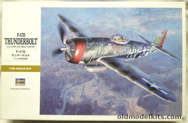 Hasegawa 1/32 Republic P-47D Thunderbolt, 08077 plastic model kit